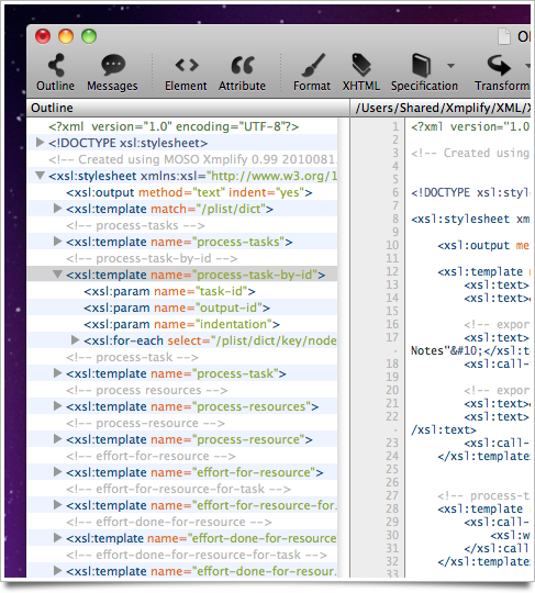 XML Editor for Mac OSX